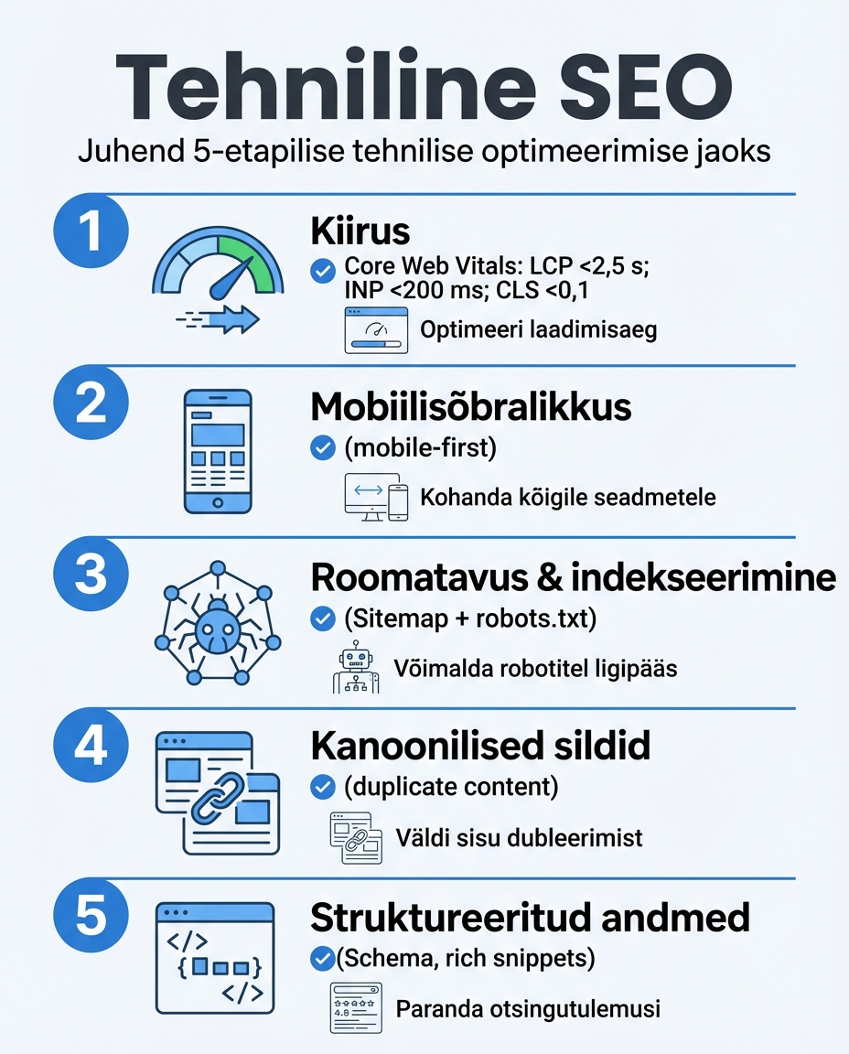 Tehnilise SEO kontrollnimekiri